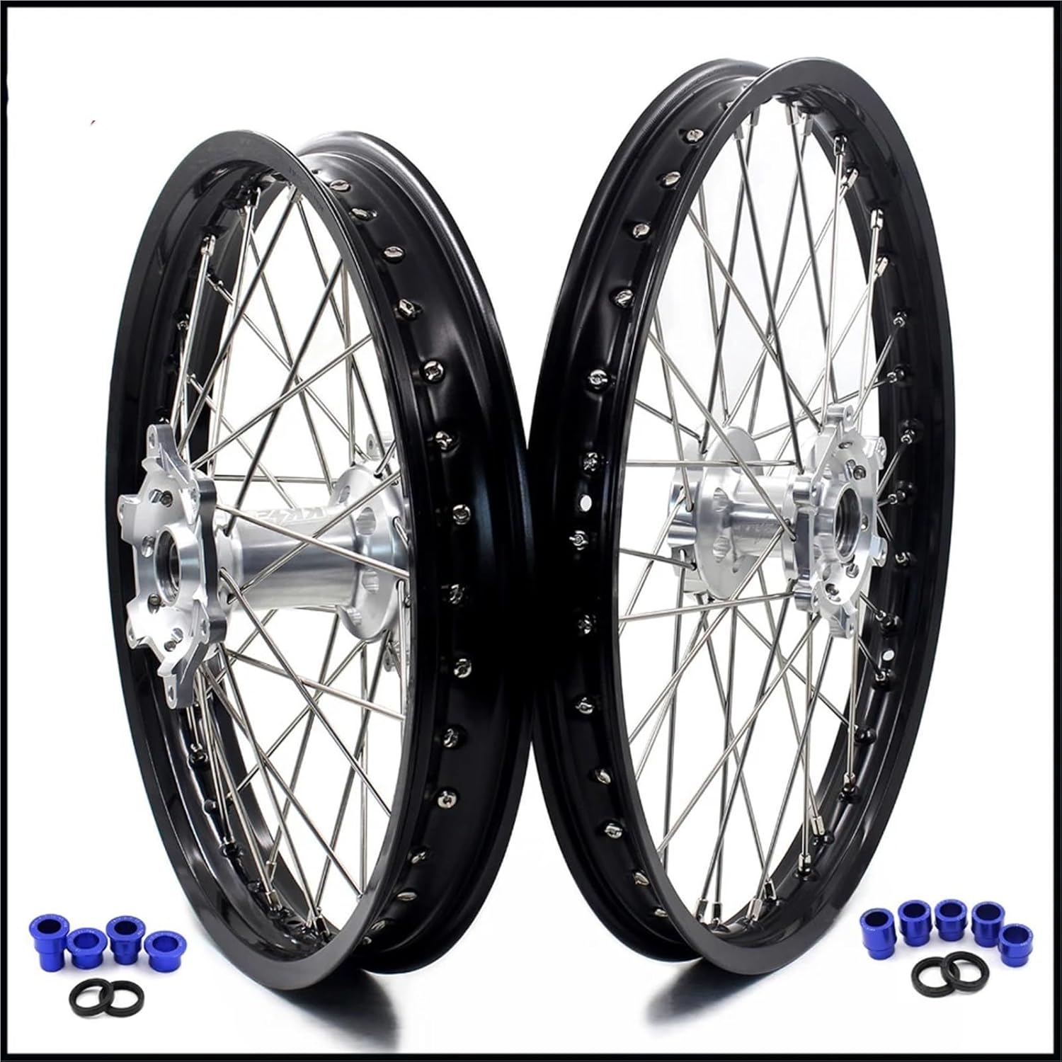 KKE 21/18 Motorcycle Rim Enduro Motorbike Wheels Set Compatible With YAMAHA YZ125/250 1999-2025 YZ250F 2001-2025 YZ450F