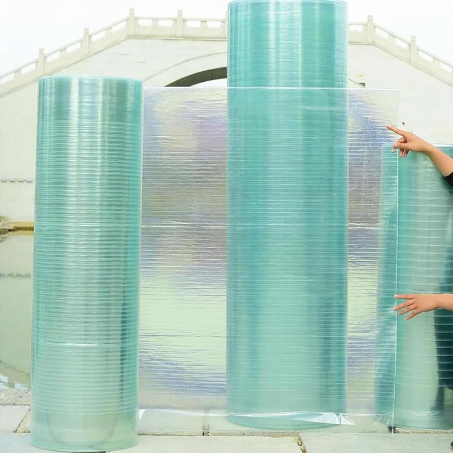 Polycarbonate Roofing, Clear Roofing Panels Clear Polycarbonate Sheet Easy to Cut for Sunrooms, Garages, Patios, Agriculture(0.7x5m)