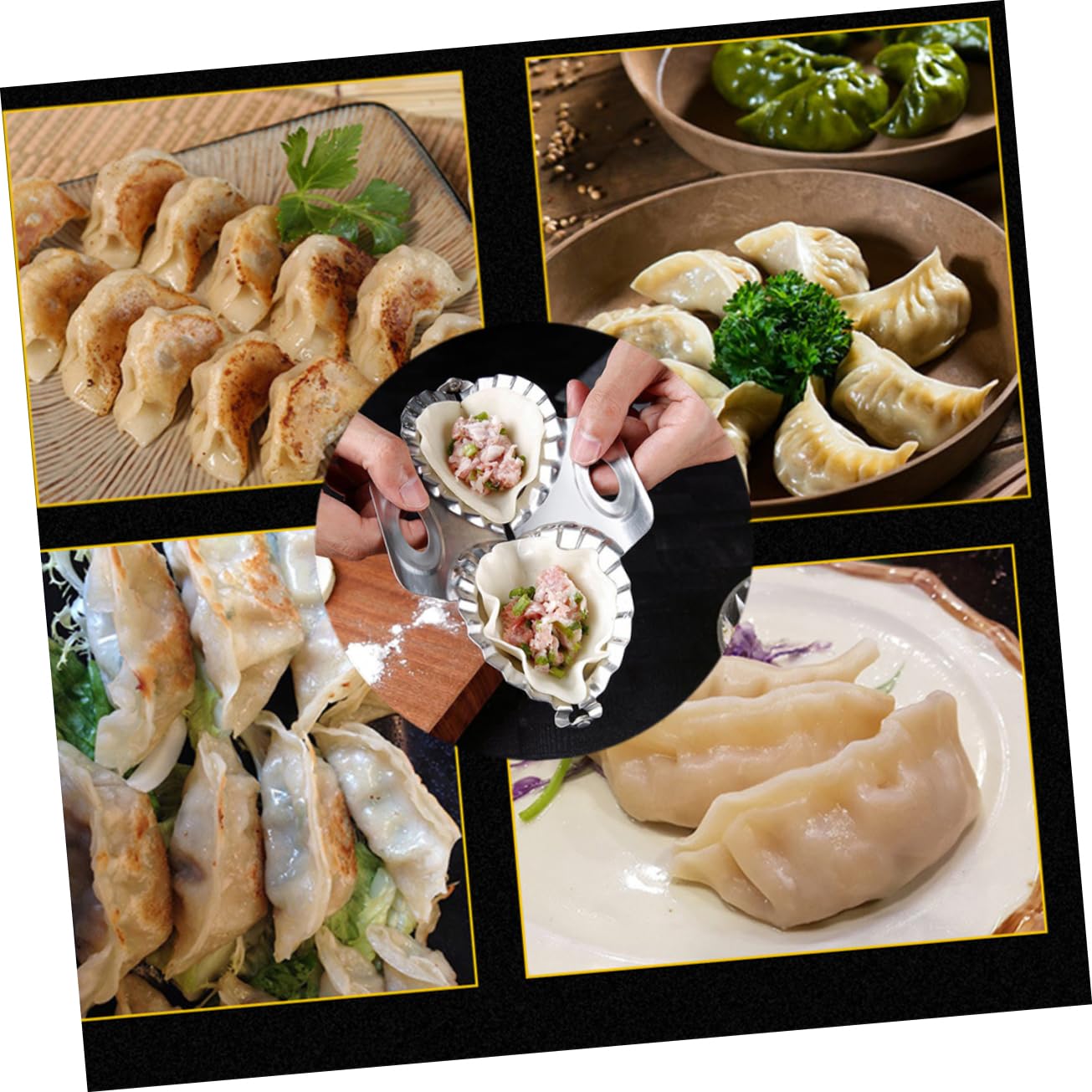PRETYZOOM 3pezzi Stampo Per Ravioli Acciaio Inossidabile Mould Cutter Per Dumplings e Pierogi Utensile Da Cucina Per Preparare Gnocchi e Potstickers Facile Da Usare e Pratico Per Casa e