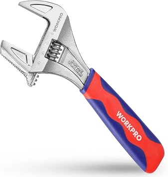 WORKPRO 2-in-1 Adjustable Wrench Pipe Wrench & Adjustable Wrench Chrome
