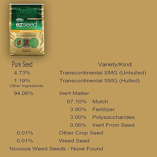 Miniatura 2 de Scotts EZ - Parche de semillas y reparación de césped Bermuda, mantillo combinado, semillas de césped Bermuda y fertilizante para manchas calvas