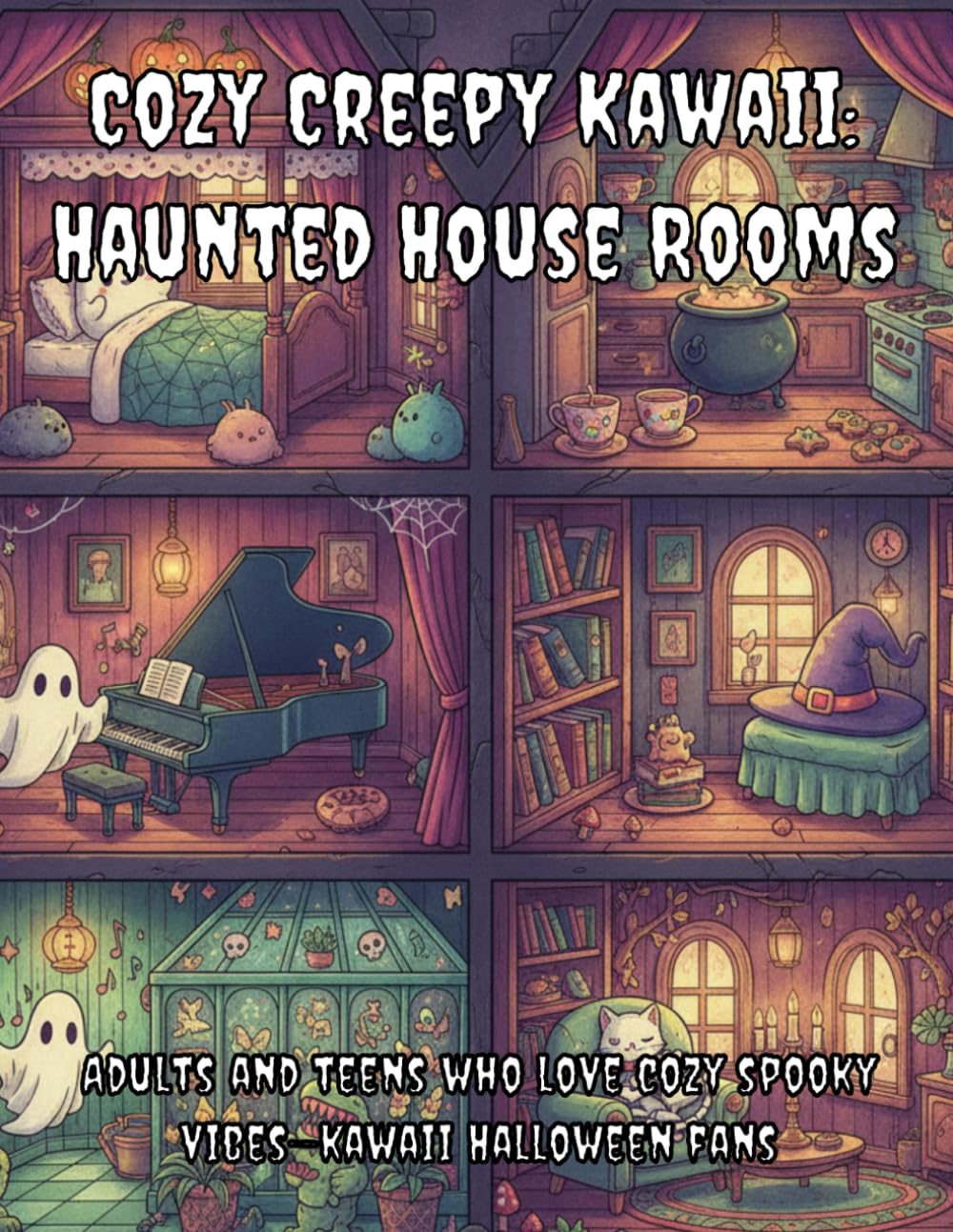 Cozy Creepy Kawaii: Haunted House Rooms: Adults and teens who love cozy spooky vibes—kawaii Halloween fans