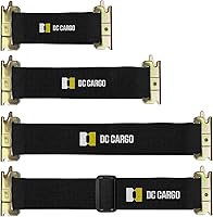 Vista 9 de DC Cargo Mall Correas E Track – Paquete de 16 – Correas de amarre ajustables y estándar resistentes de 12 a 22 pulgadas, compatibles con accesorios