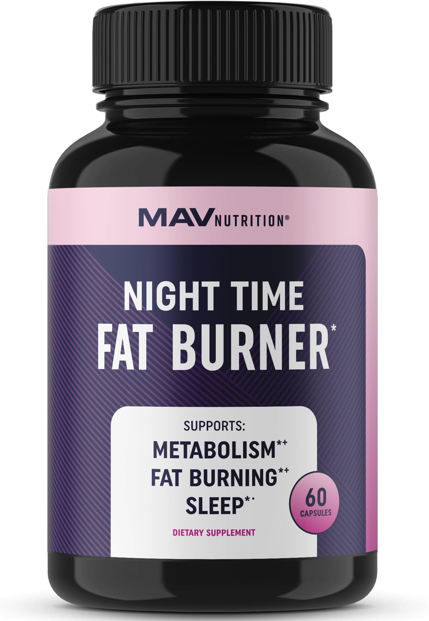 MAV NUTRITION Weight Loss Fat Burner Pills for Night Time as Appetite Suppressant and Metabolism Boost, (60 Count)