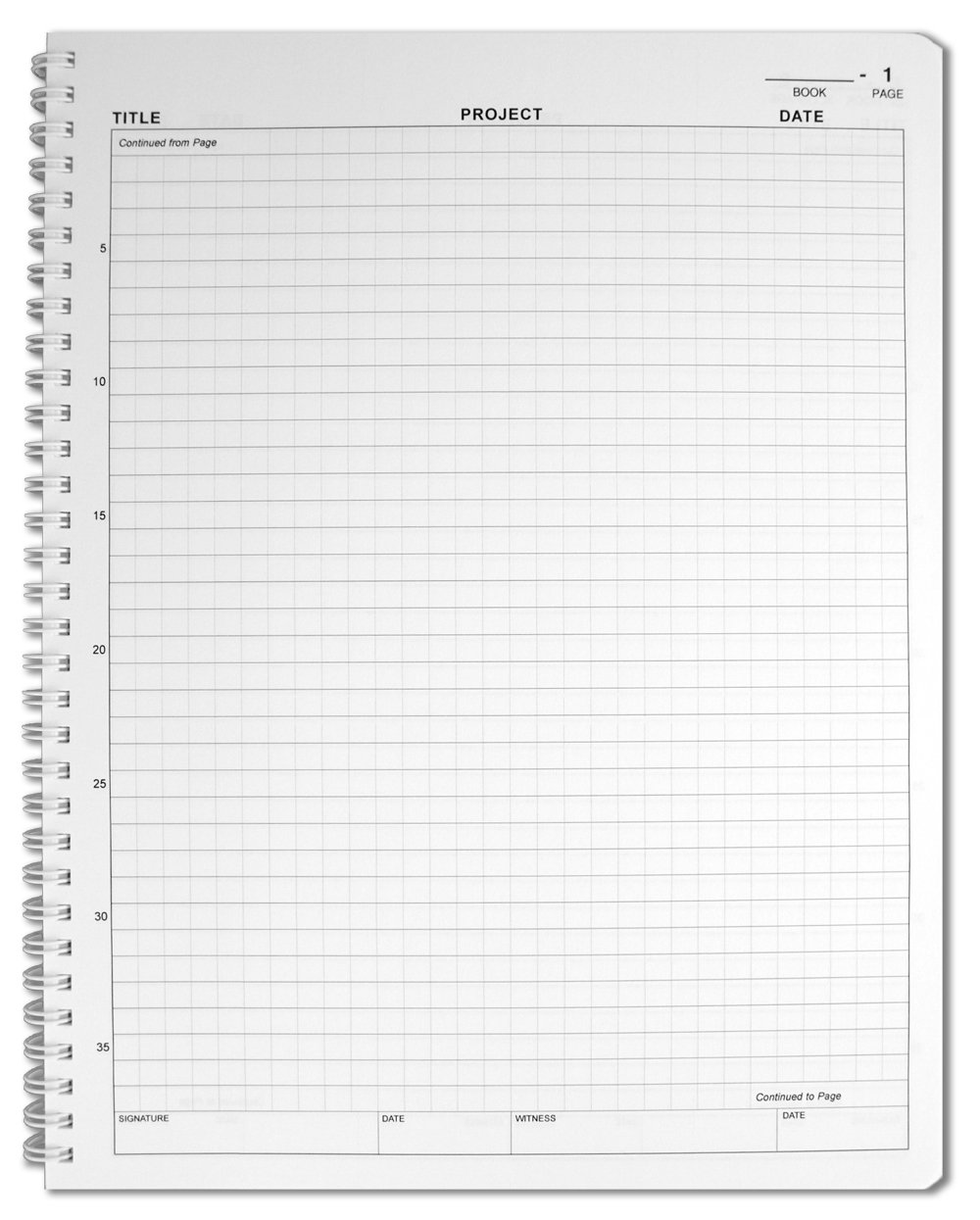 BookFactory Carbonless Lab Notebook (Scientific Grid Format) Contains