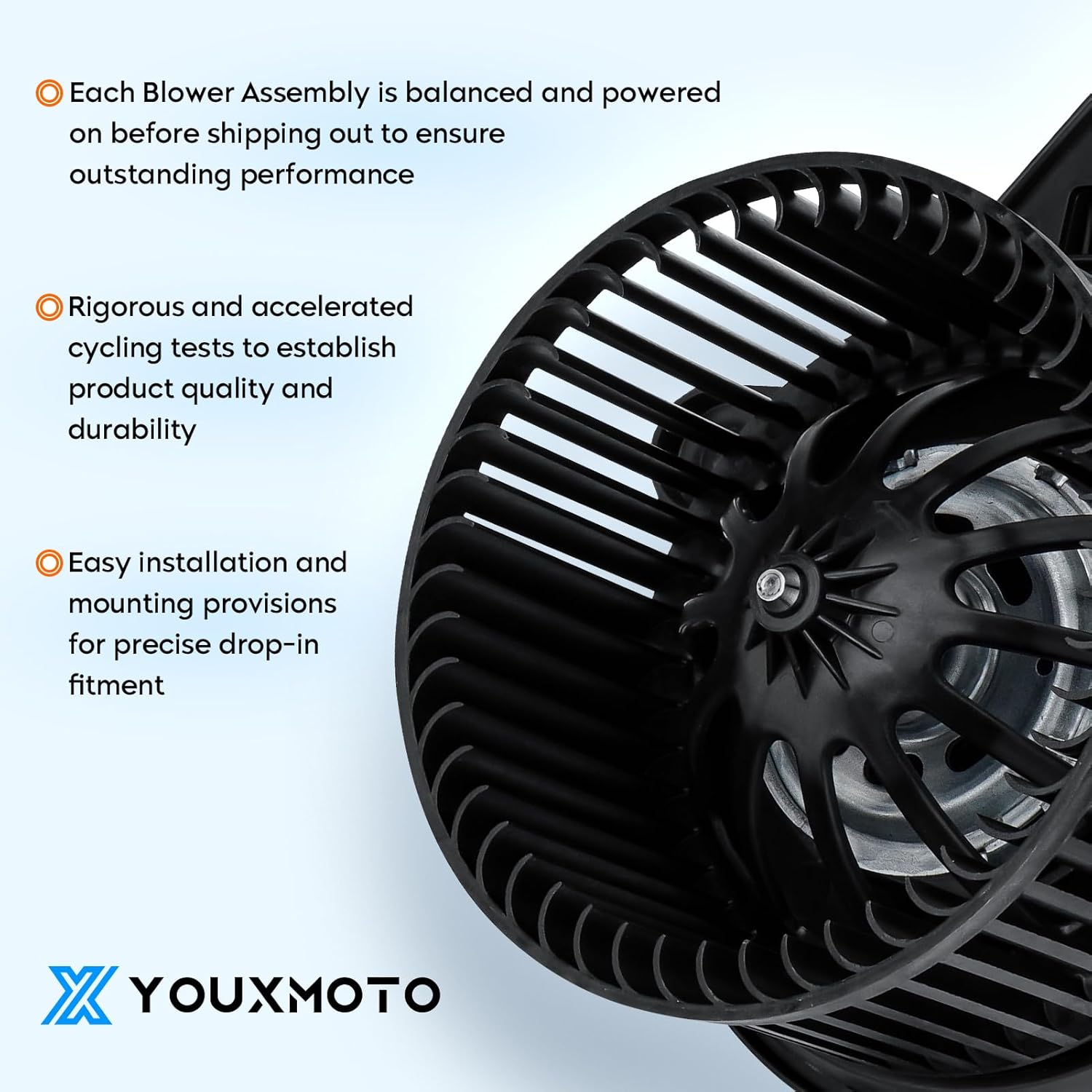 700167 AC Heater Blower Motor Assembly with Fan Cage Fit for Chrysler Aspen 2007 2008 2009, for Dodge Durango 2004 2005 2006 2007 2008 2009, Repalces 5061381AA CH3126122