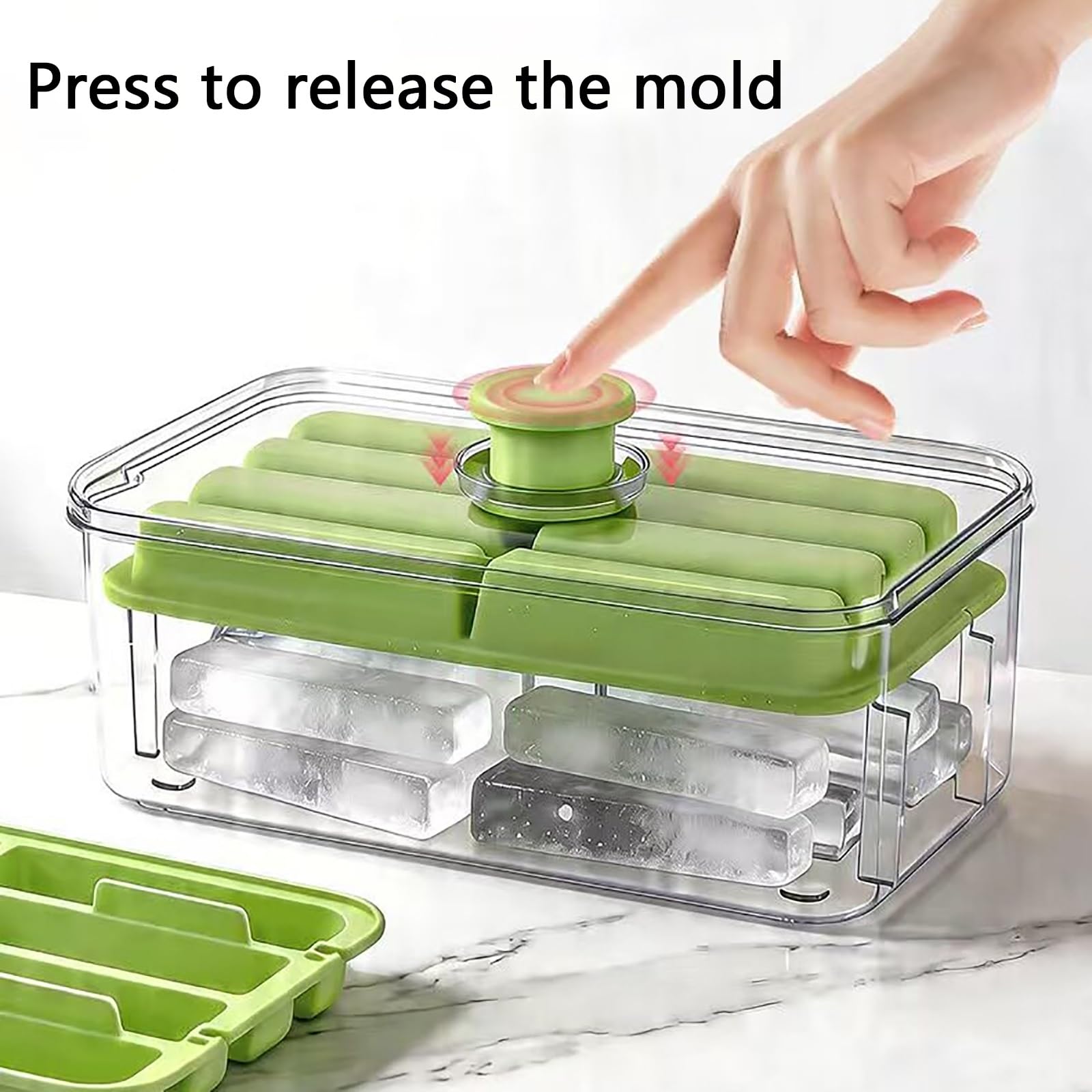 Moldes Helados, Molde para Helados, con Caja de Almacenamiento