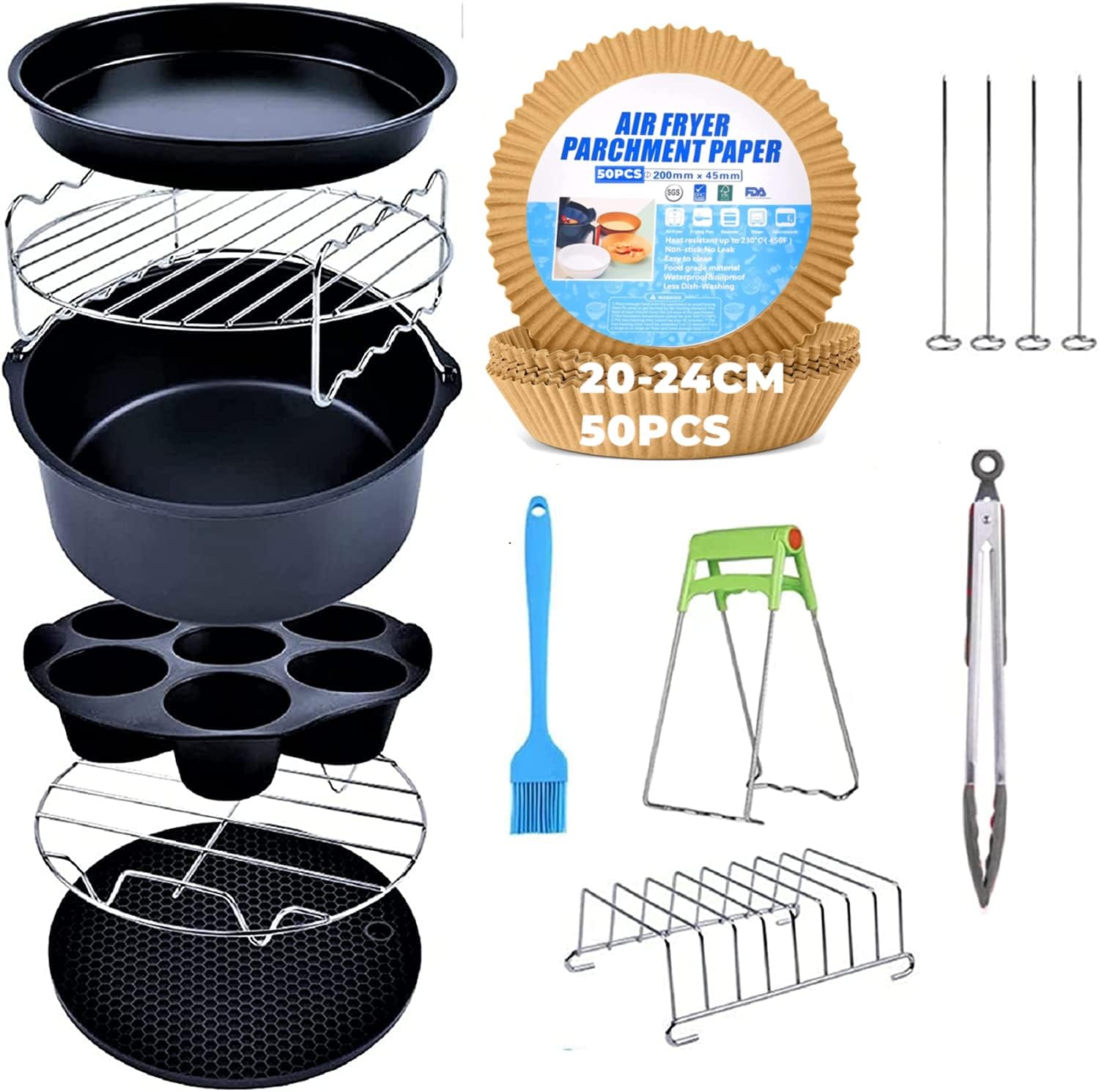 Air Fryer Accessories XL, 8inch air fryer Accessory Kit for