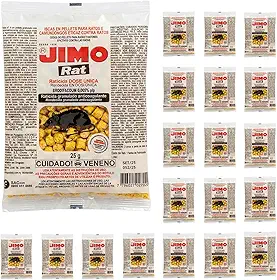 Raticida Granulado Isca para Ratos e Camundongos Kit 20 Pacotes 25g Eficiente Pronto para Uso