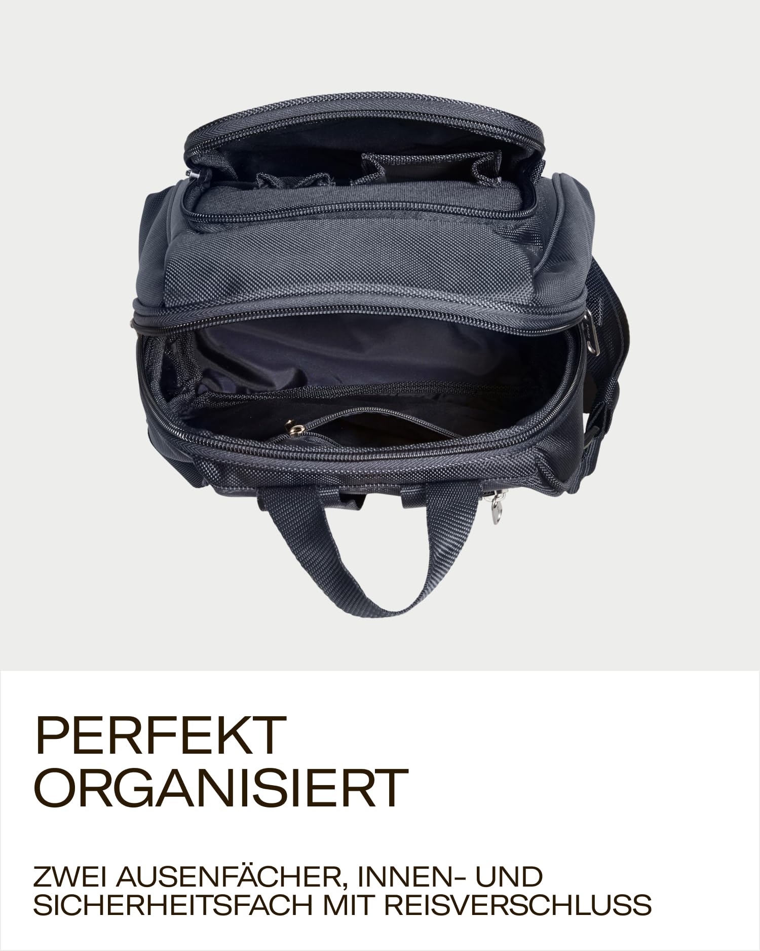 Picard Rucksack Damen Hitec | Tagesrucksack aus Nylon mit Reißverschluss & gepolsterten Schulterriemen | Sportlich, Modern, Alltag & Business-tauglich | Damen-Rucksackhandtaschen