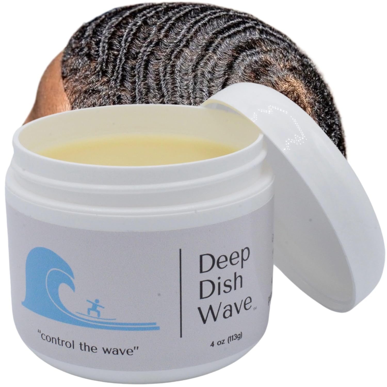 Deep Dish Wave Pomade 100% Pure All Natural 360 Waves Hair Cream - Organic Wave Grease for Men- Wave Butter for Perfect 360 Waves 4oz