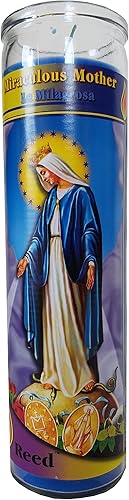 Staci19 Miraculous Mother (La Milagrosa) Vela Devocional Pilar Azul