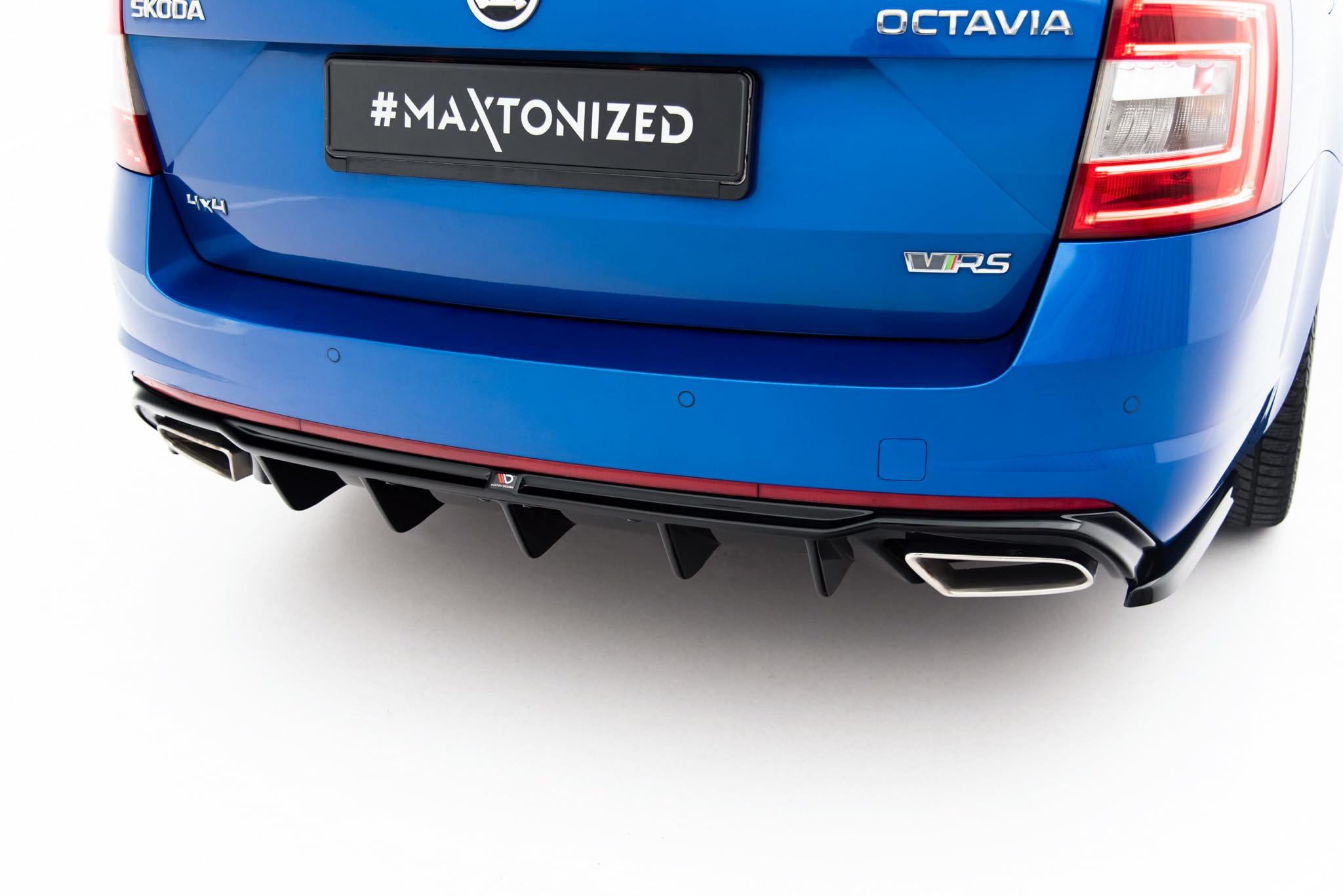 Maxton Design Heckdiffusor V.2 für Skoda Octavia RS 3 III 5E (Diesel und Benziner) Hochglanz schwarz