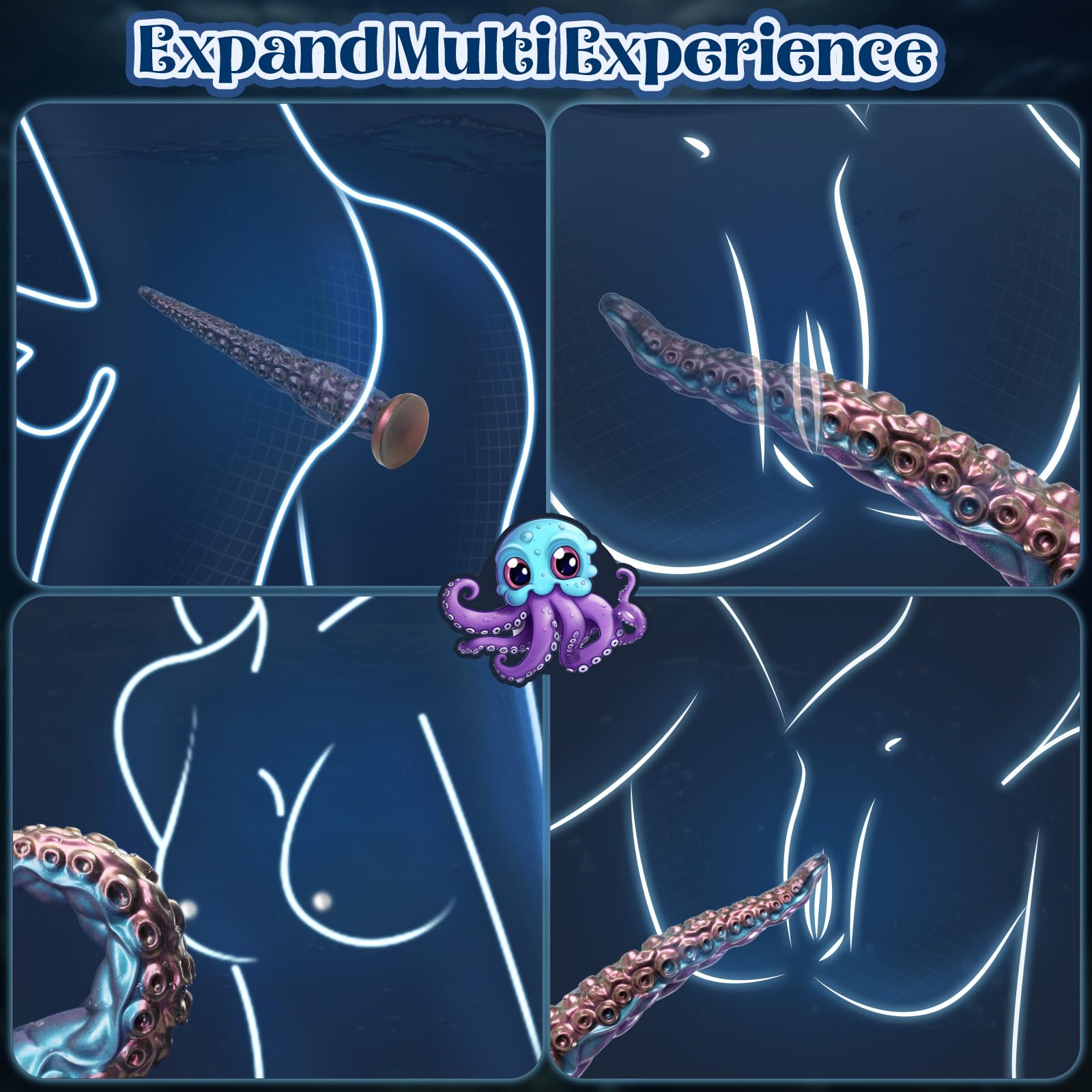 COKARAGE Anal Tentacle Dildo Adult Sex Toys - 10.6" Huge Monster Long Dildo Anal Plug for U & G-spot, Anal Toys with Strong Suction Cup, Fantasy Dildo Adult Sex Toys & Games for Men Women Couples