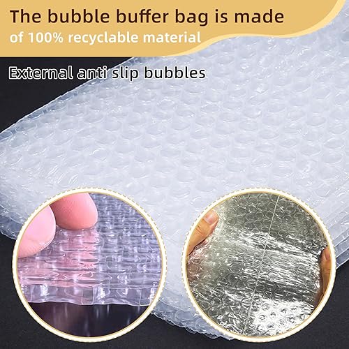 Miniatura 5 de Bolsas de burbujas de 6 x 10 pulgadas, 25 bolsas de espuma transparentes protectoras a prueba de golpes, bolsas de amortiguación de doble pared para