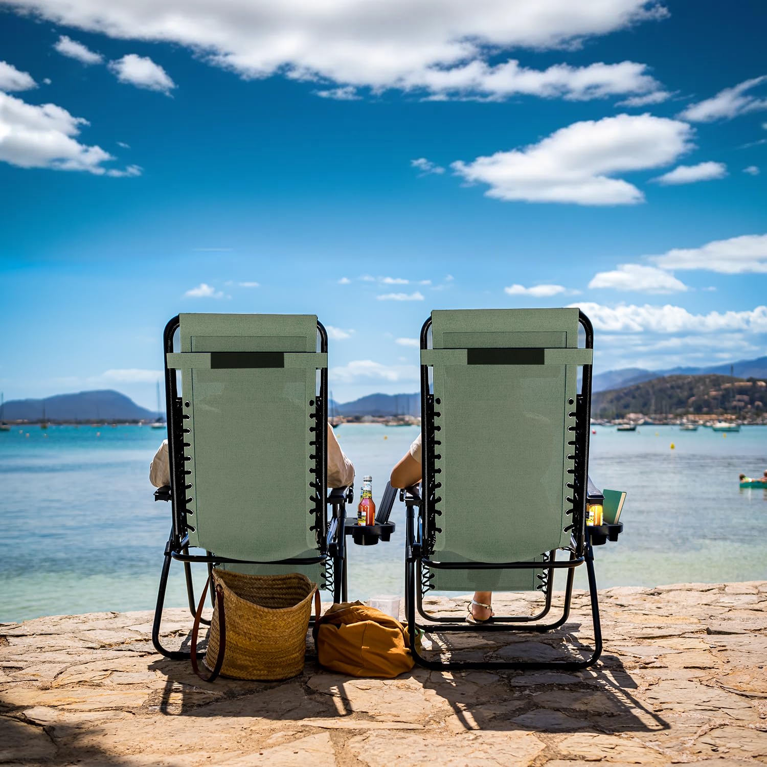 Amazon.com : Nestl Zero Gravity Chairs Set of 2, Patio Lounge