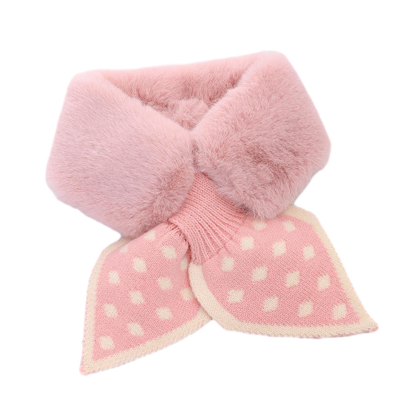 Plush Scarf Soft Winter Warm Shoulder Cover Neck Warmer for Girls Kids Women Pink | Scarves & Wraps | Womens Accessories | Clothing Shoes & Accessories-image-13