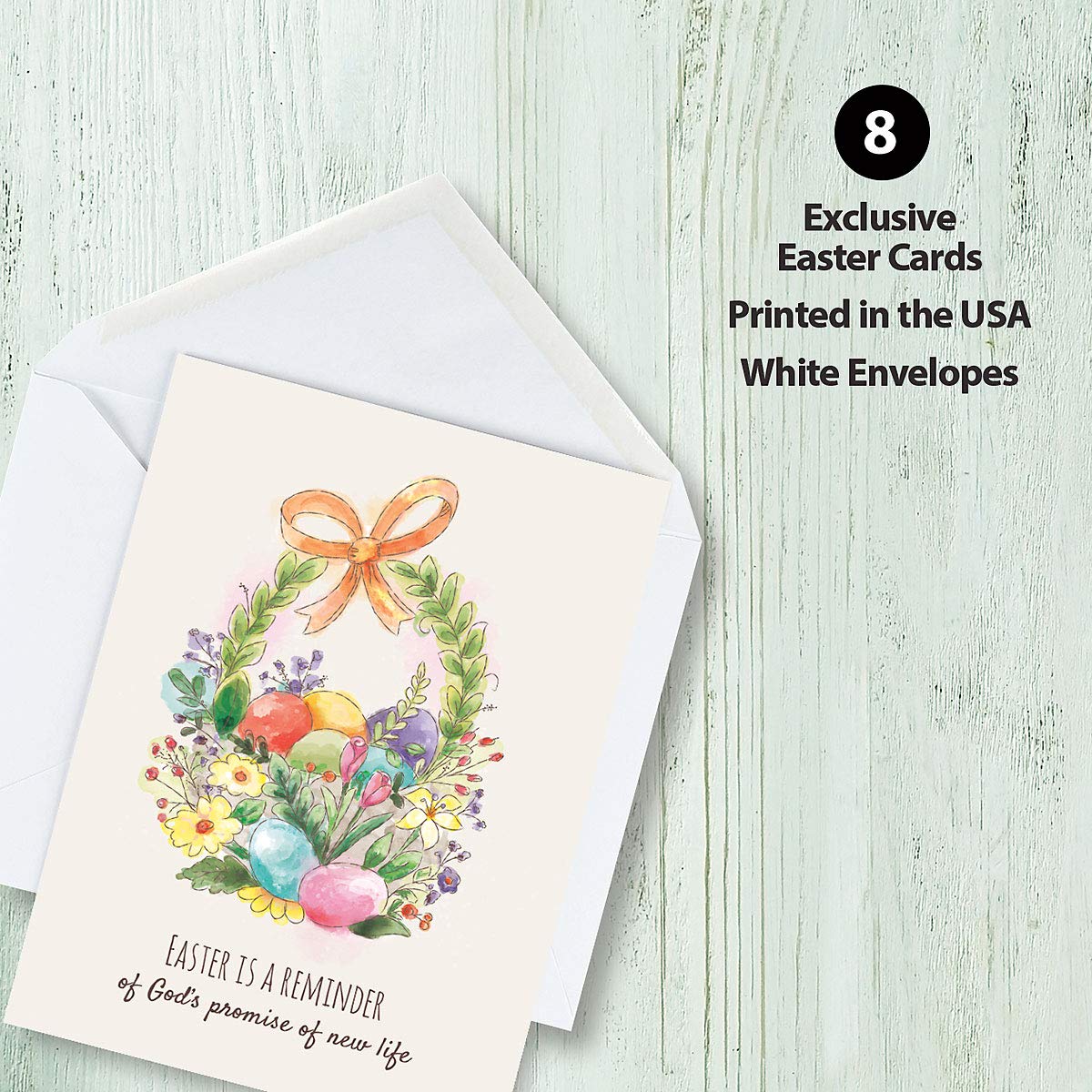 Easter Basket Easter Greeting Cards - Set of 8 (1 Design), Large 5