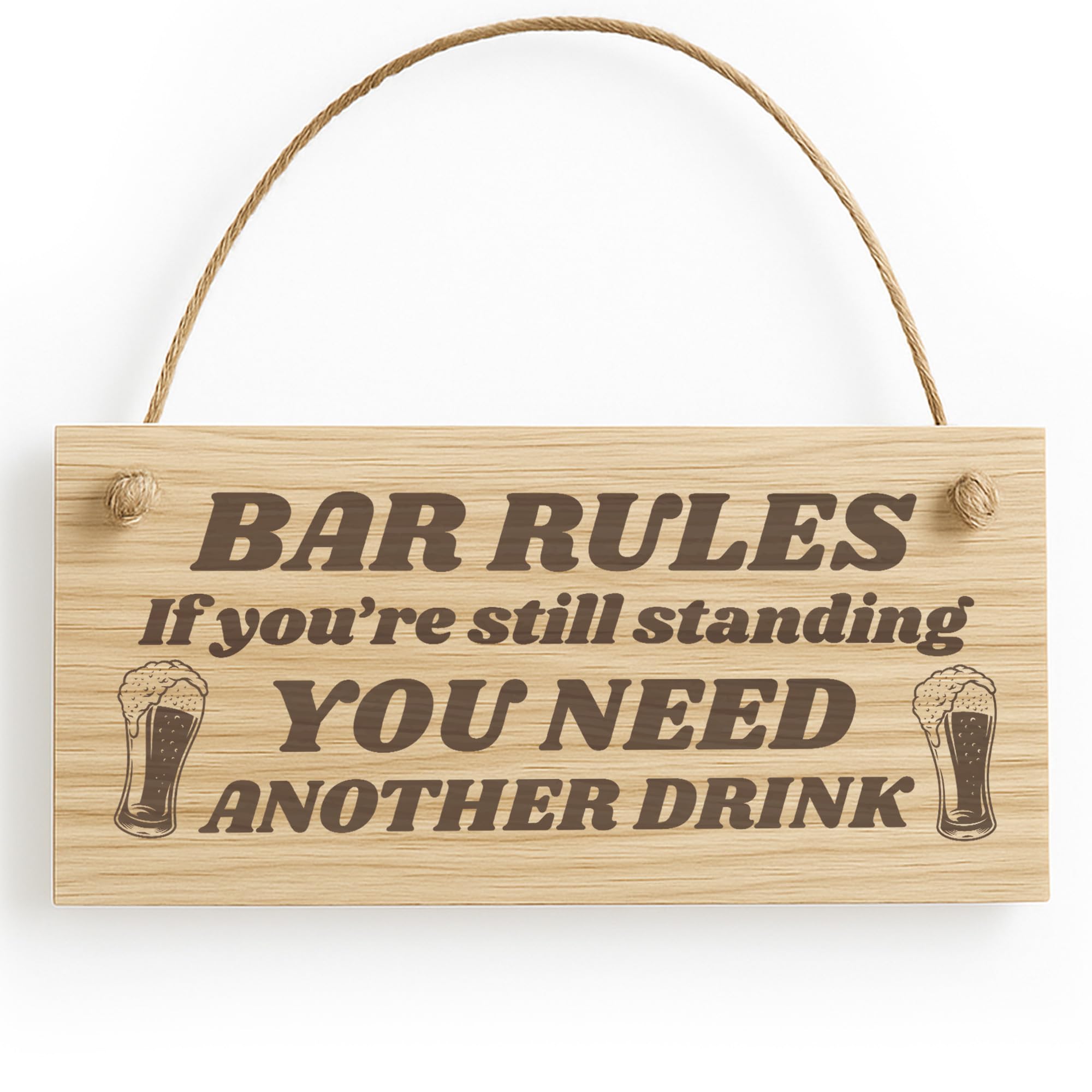 Red Ocean Funny Bar Rules Sign Home Bar Sign Man Cave Garden Pub Wood Sign Alcohol Gift Beer Gin Gift