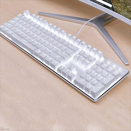 Amazon キーボード 白いバックライト付きゲーミングキーボード 白 Mingteng パソコン用キーボード 通販