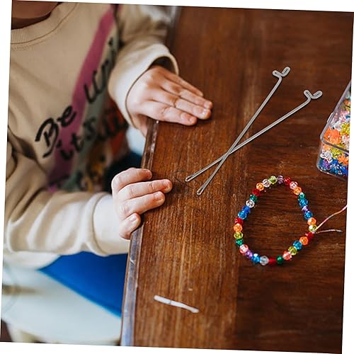 Miniatura 3 de EXCEART 10 Uds. Herramientas de aguja de cuentas Ganchos de ganchillo de cuentas de aguja artesanal de cuentas Gancho de ganchillo rebordear Aguja