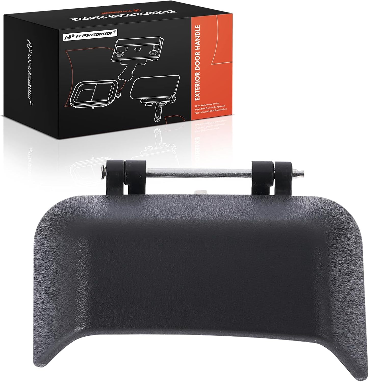 A-Premium Rear Right Passenger Side Exterior Door Handle Compatible with Jeep Compass 2007-2017, Textured Black, Replace# 5115826AF, 5115826AE