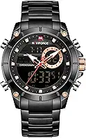 Relógio Masculino de Pulso Cronógrafo Quartz Relógio de Luxo para Negócios com Pulseira de Aço Inoxidável e Mostrador Clássico Verde à Prova d'Água