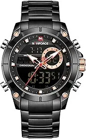 Relógio Masculino de Pulso Cronógrafo Quartz Relógio de Luxo para Negócios com Pulseira de Aço Inoxidável e Mostrador Clássico Verde à Prova d'Água