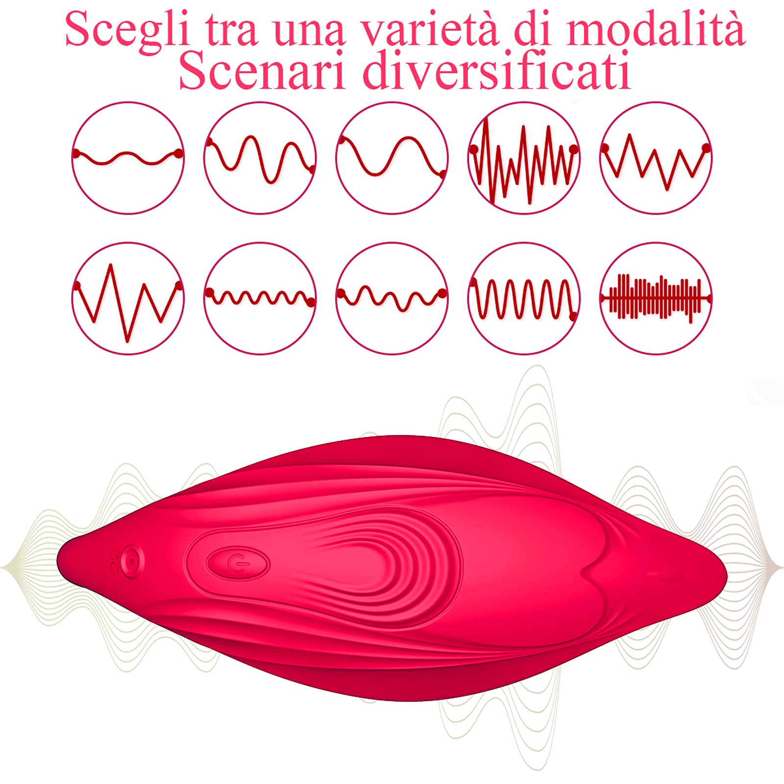 -Massaggiatore Di Silicone Impermeabile Pelvico - 2 Motori e 10 Modalità Di Massaggio Controllo Degli Esercizi Rafforzamento Dei Muscoli per il Pavimento/a