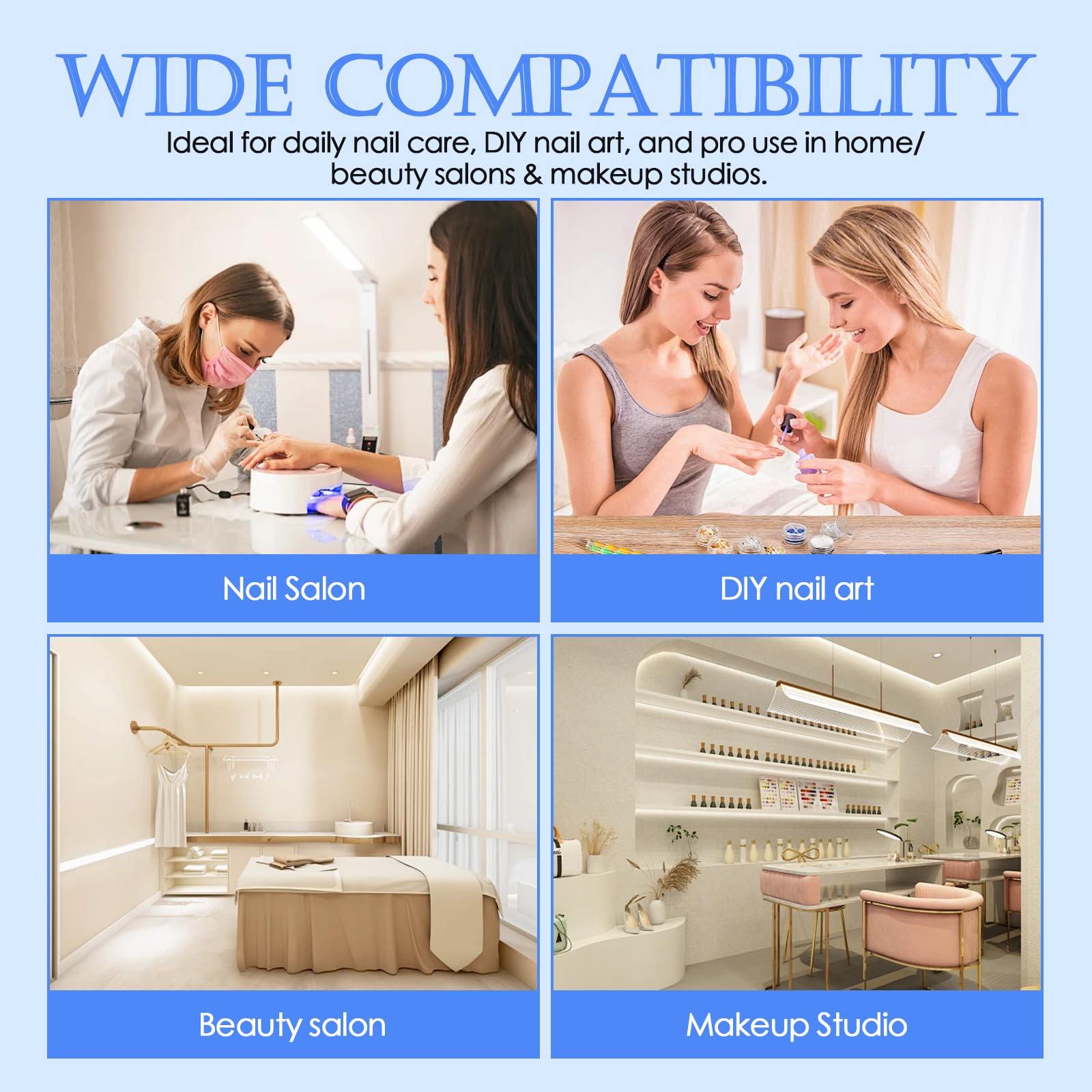 4 punte per fresa per unghie, 2,35 mm, universali, per manicure, pedicure, tagliaunghie, per rimuovere le unghie in gel, per cuticole