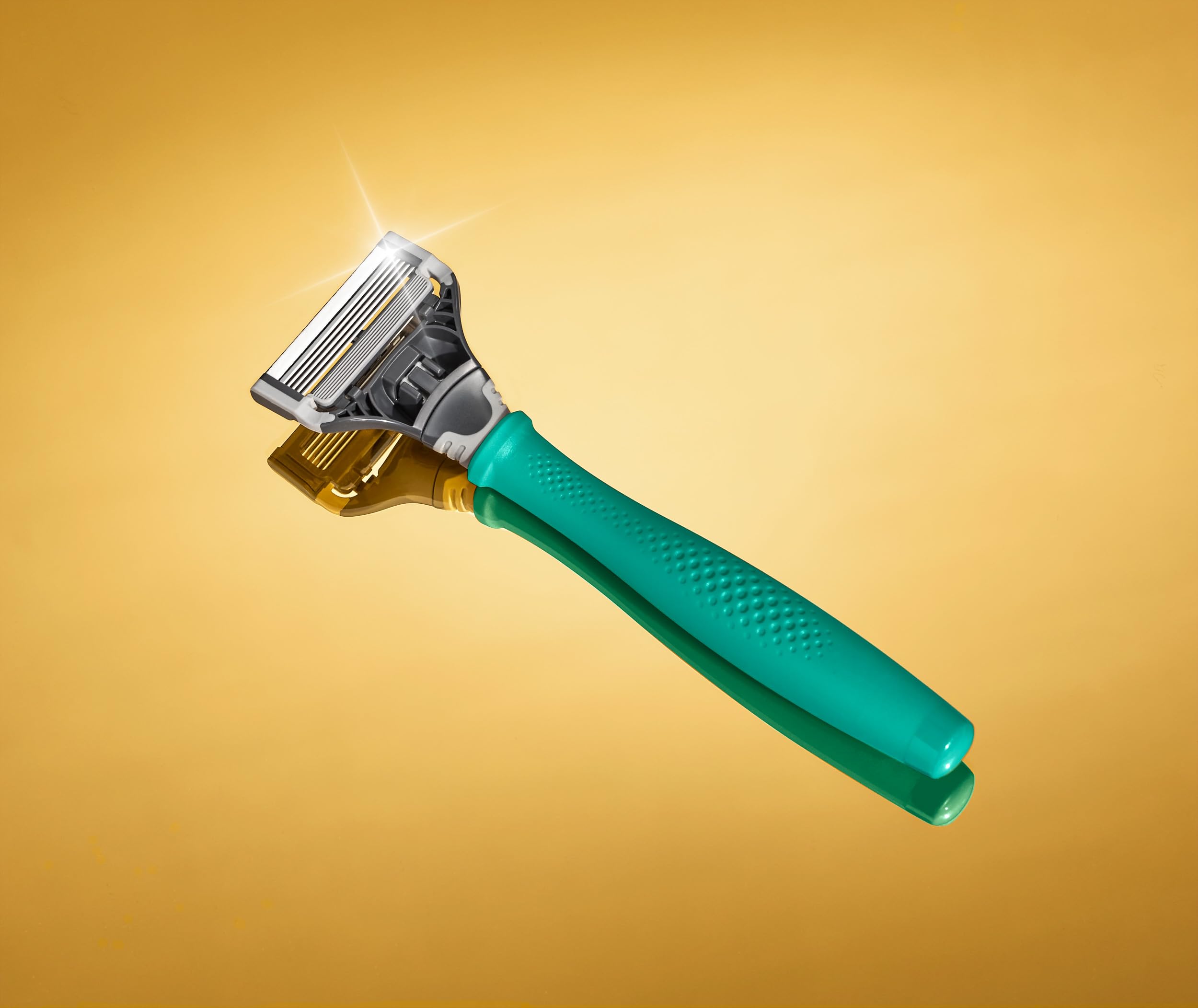 Harry's Razor for Men - Razor Handle and Blade Cartridge - Shaving Gift Set for Him - Tropical Green