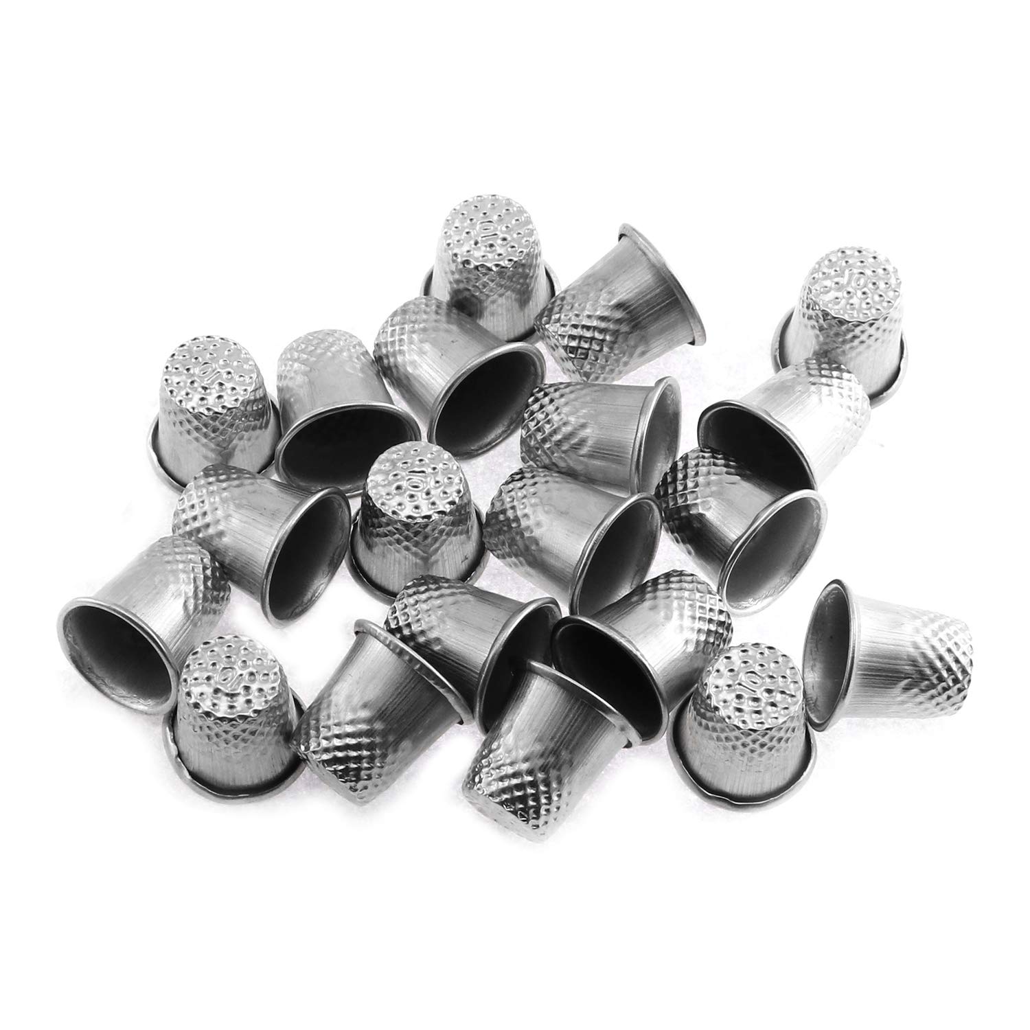 Maxmoral 20pcs Sewing Thimbles Quilting Thimbles Finger Protector Tool Metal DIY Handmade Crafts Accessories