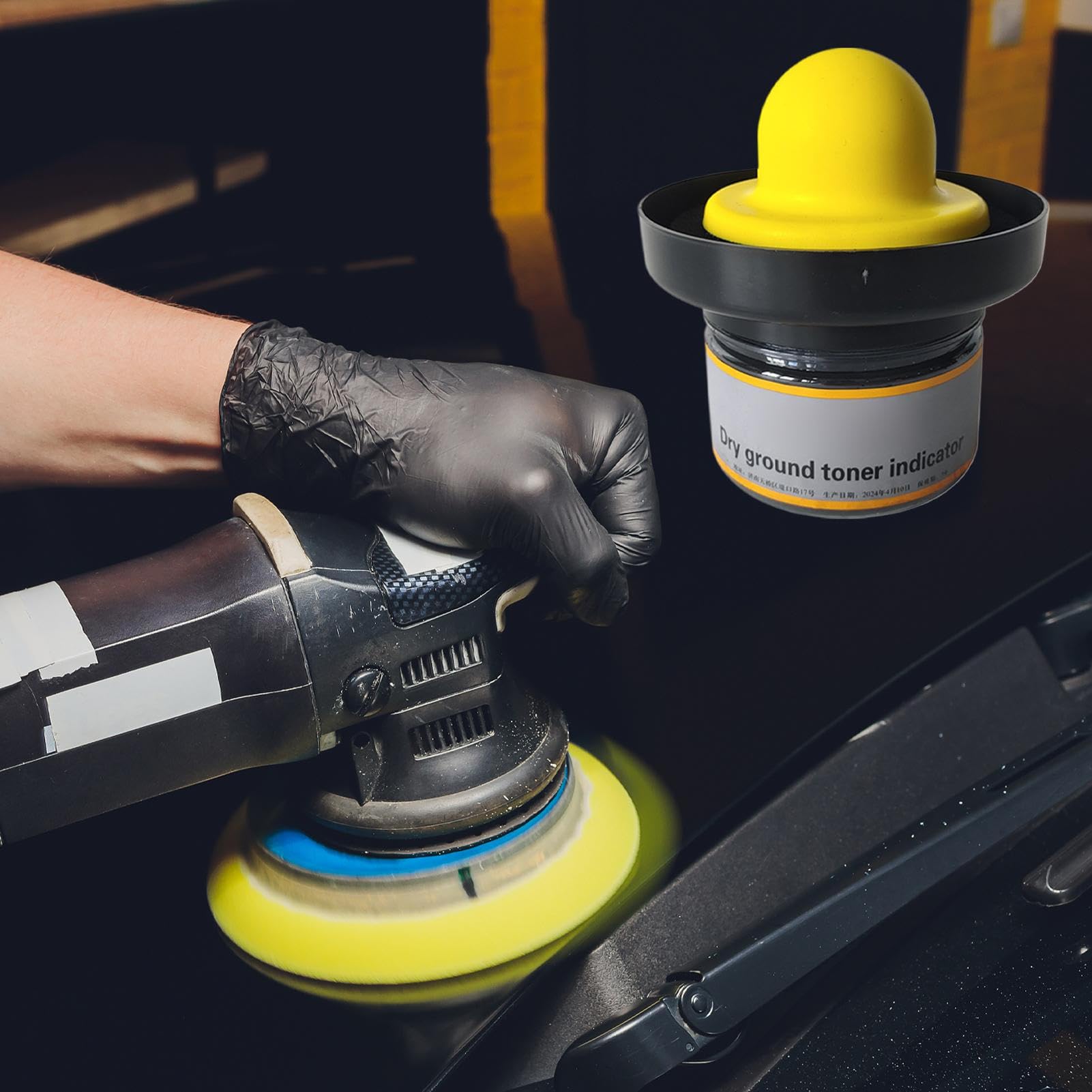 Guide de peinture automobile – Localisateur de défauts de ponçage, outil de détection de poudre | Aide à la réparation d'apprêt pour surfaces de véhicules, localisateur de rayures pour identification