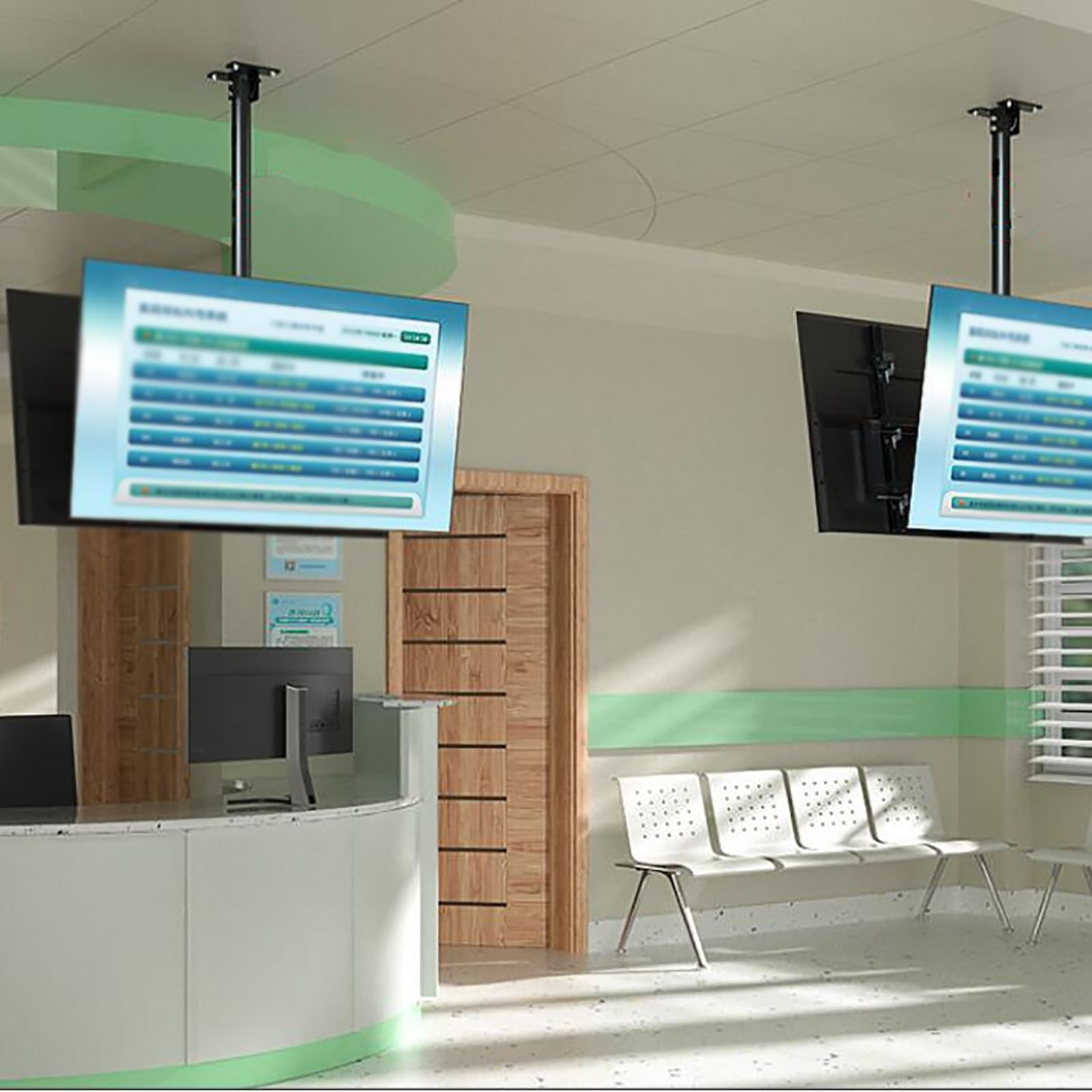 Support TV plafond double face : fixez 2 téléviseurs géants sans encombrer vos murs