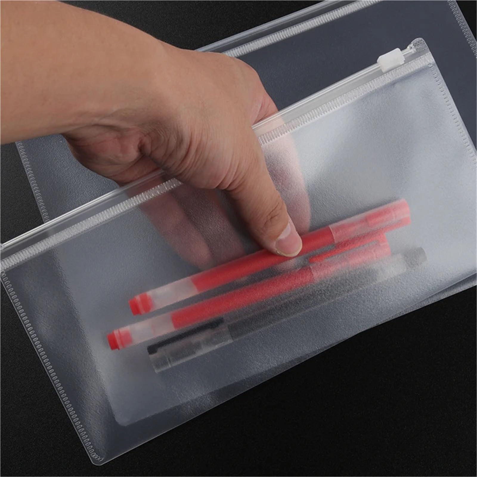 30 pezzi di sacchetti for documenti speciali for esami studenteschi A4A5A6, trasparenti, impermeabili, con cerniera, for viaggi lavoro, forniture for ufficio Per Ufficio(A4)