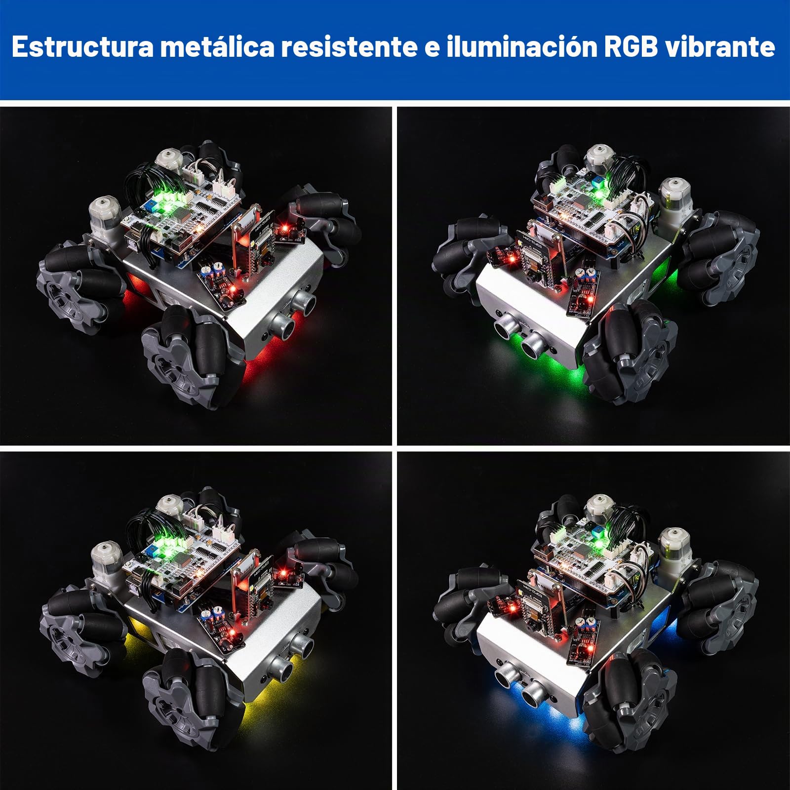 SUNFOUNDER Smart Robot Car Kit Compatible con Arduino UNO R3, Movimiento Omnidireccional 4WD, FPV, ESP32 CAM, APP Romote Control etc, Kit Educational Robot para Adultos