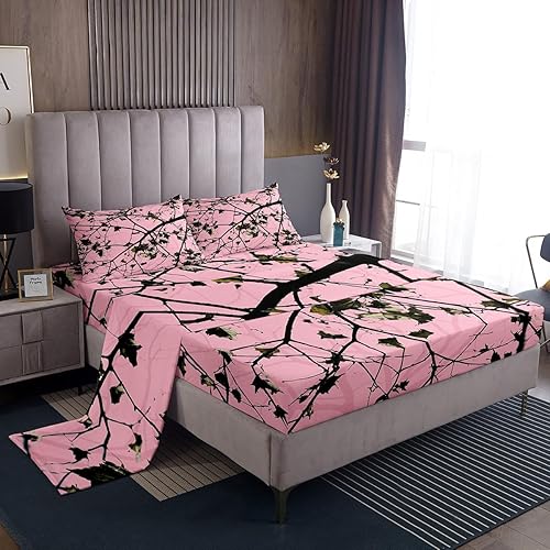 Miniatura 37 de Feelyou Sábanas de Flores Groovy con Bolsillo Profundo Sábana Bajera Ajustable 60S 70S 80S Flores Hippie Bohemias Juego de Sábanas Retro Floral Boho