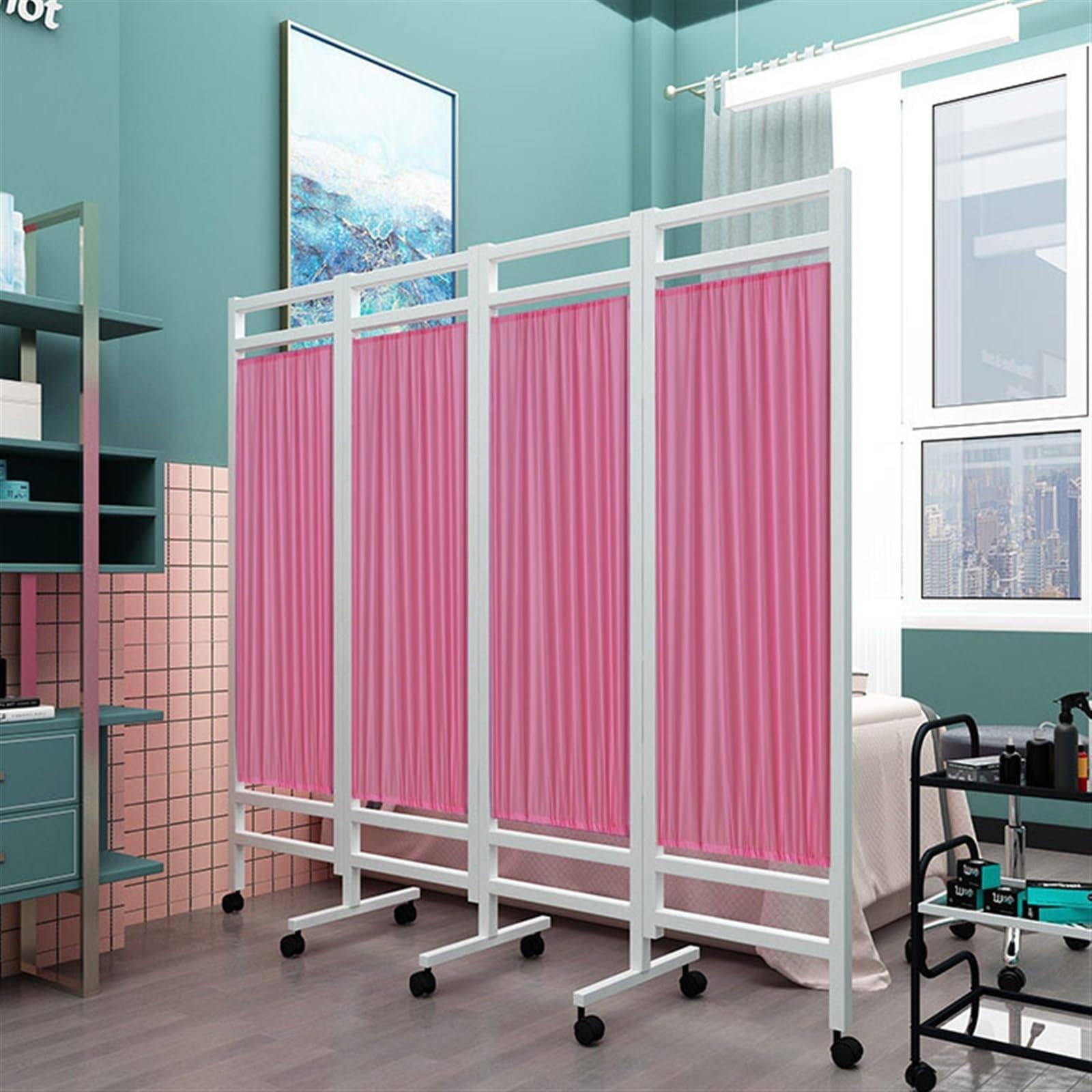 Paravent médical pour salon de beauté et bureau cloison 4 panneaux