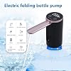 Electric Water Bottle Pump Rechargeable Water Dispenser Manual Folding Spout Portable USB Charging for Kitchen Office Home Camping Bedroom Campervan Black