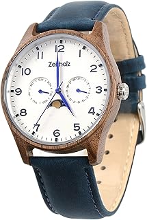 Holzuhr Herren, für Herren, Armbanduhr, Neue Klitten Kollektion, Analog, 42mm, 100% Naturholz mit Japanischem Quarzwerk. Zeitloser Stil, nachhaltiger Luxus.