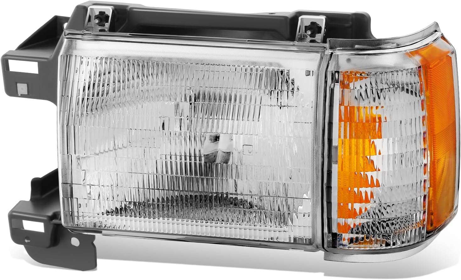 DNA MOTORING Left Headlamp Headlight Assembly Compatible With Ford Bronco F150 F250 F350 1987-1991, HL-OH-F15087-OEM-L