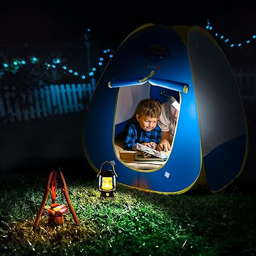 Miniatura 4 de Fun Little Toys Tienda de juegos para niños con juguetes de camping, tienda de campaña para niños pequeños con linterna de batería, tienda
