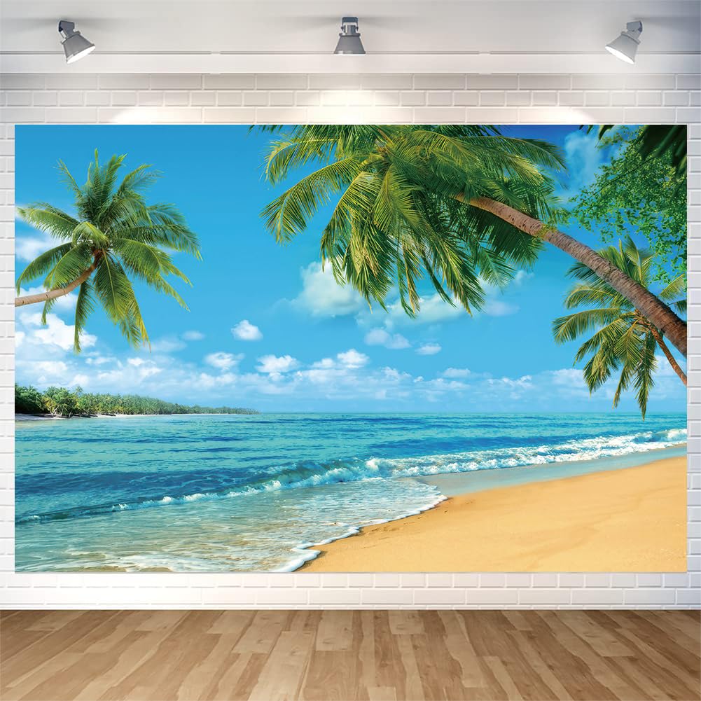 ビーチ タペストリー ヤシの木 海 飾り付け 南国リゾート タペストリー おしゃれ 壁掛け 写真背景 パーティー装飾 フォトポスター 撮影用背景幕 210x150cm