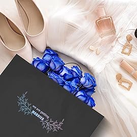 METRONIC 25 Pack Large Black Paper Gift Bags 16X6X12 Inches, Shopping Kraft Paper Bag with Handles, Small Business, Boutique, Gift Wrap, Bulk