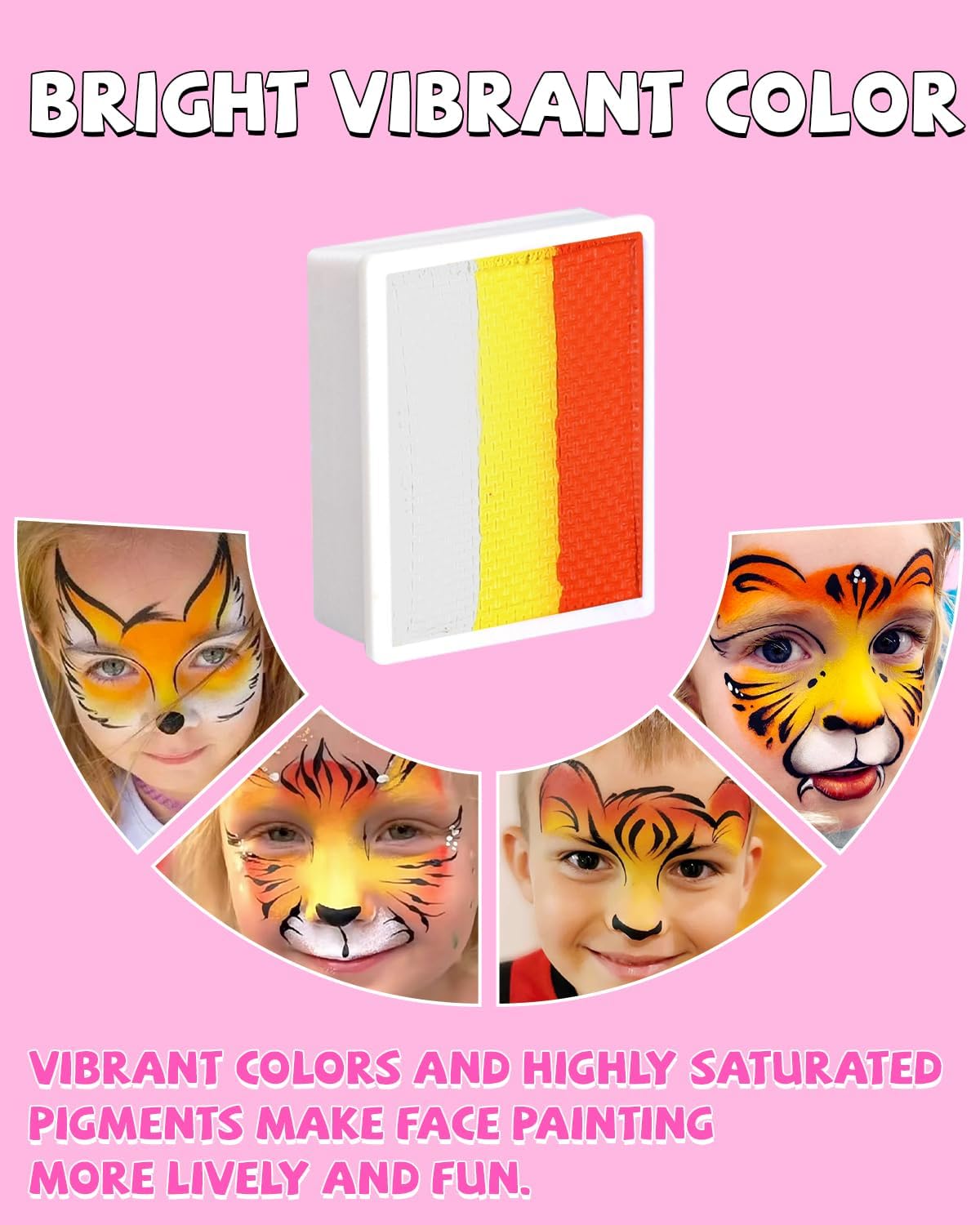 Anka Bella Professional Face Painting Kit for Kids,12X10gm Water Based Split Cake Face Paint with Stencil & Brushes,Hypoallergenic & Non-Toxic,Gift for Birthday Parties/Halloween/Carnival - Image 4
