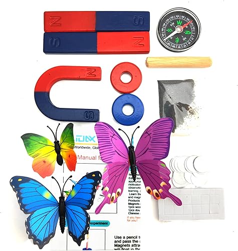 Miniatura 2 de EUDAX Kit de imanes de ciencia de física para herramientas de experimento de ciencia educativa Icluyendo barraanilloherradurabrújula