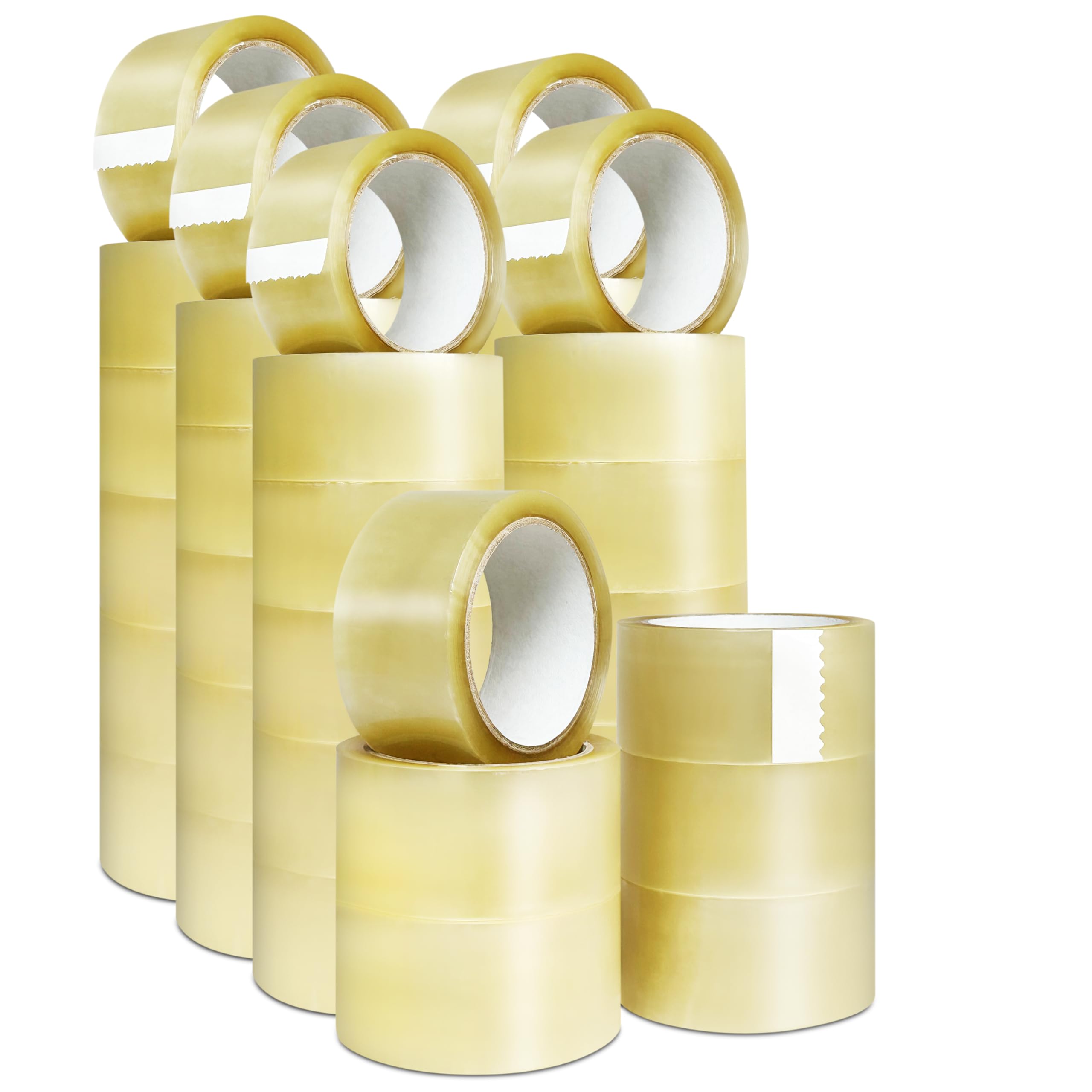 MUNTRADE Nastro adesivo trasparente da imballaggio | 48 mm x 66 m (36 rotoli) | Nastro da imballaggio trasparente, sigillante trasparente
