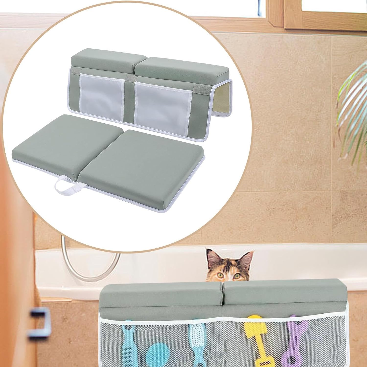Bath Kneeler and Elbow Bathtub Mat Elbow Pad