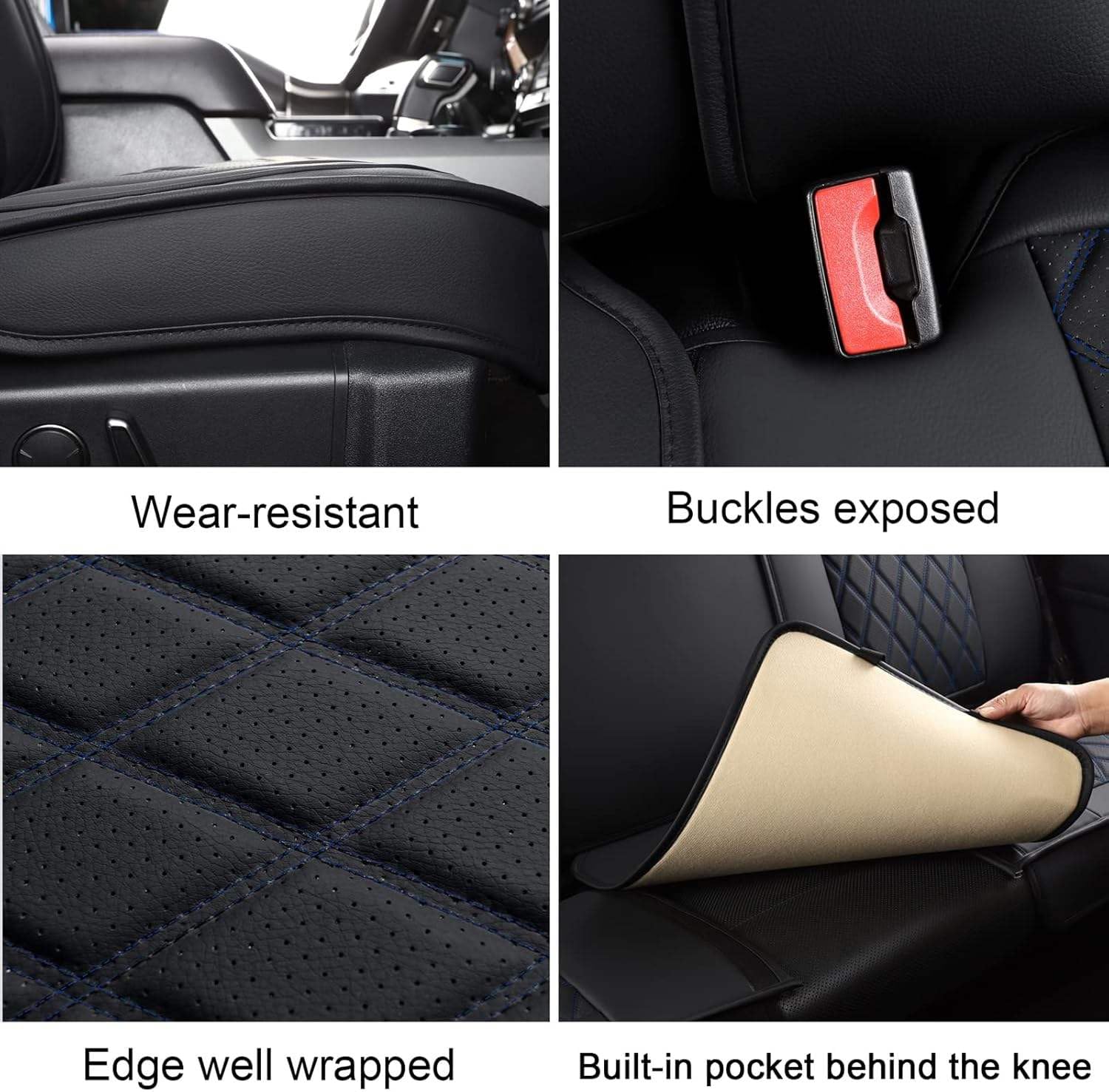 Funda Asientos Coche para Land Rover Range Rover Sport 2005-2026 (5-Seat Configuration), Cuero 5 Plazas Transpirable Antideslizante Protección Completa Todas Las Estaciones,Black Grey