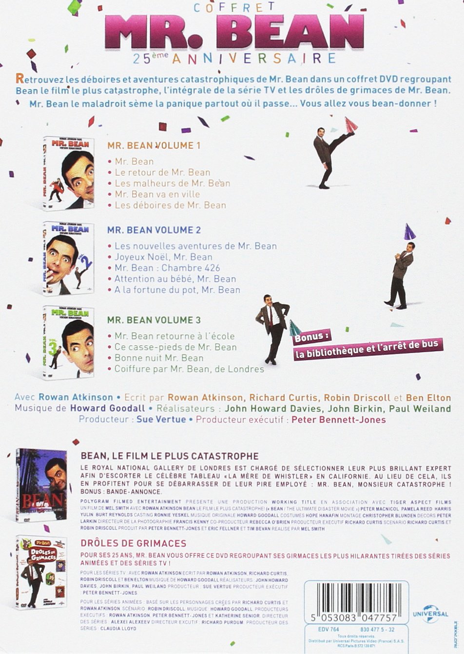 Coffret Mr. Bean 25ème anniversaire : Vol. 1 à 3 + Bean, le film + Drôles de grimaces